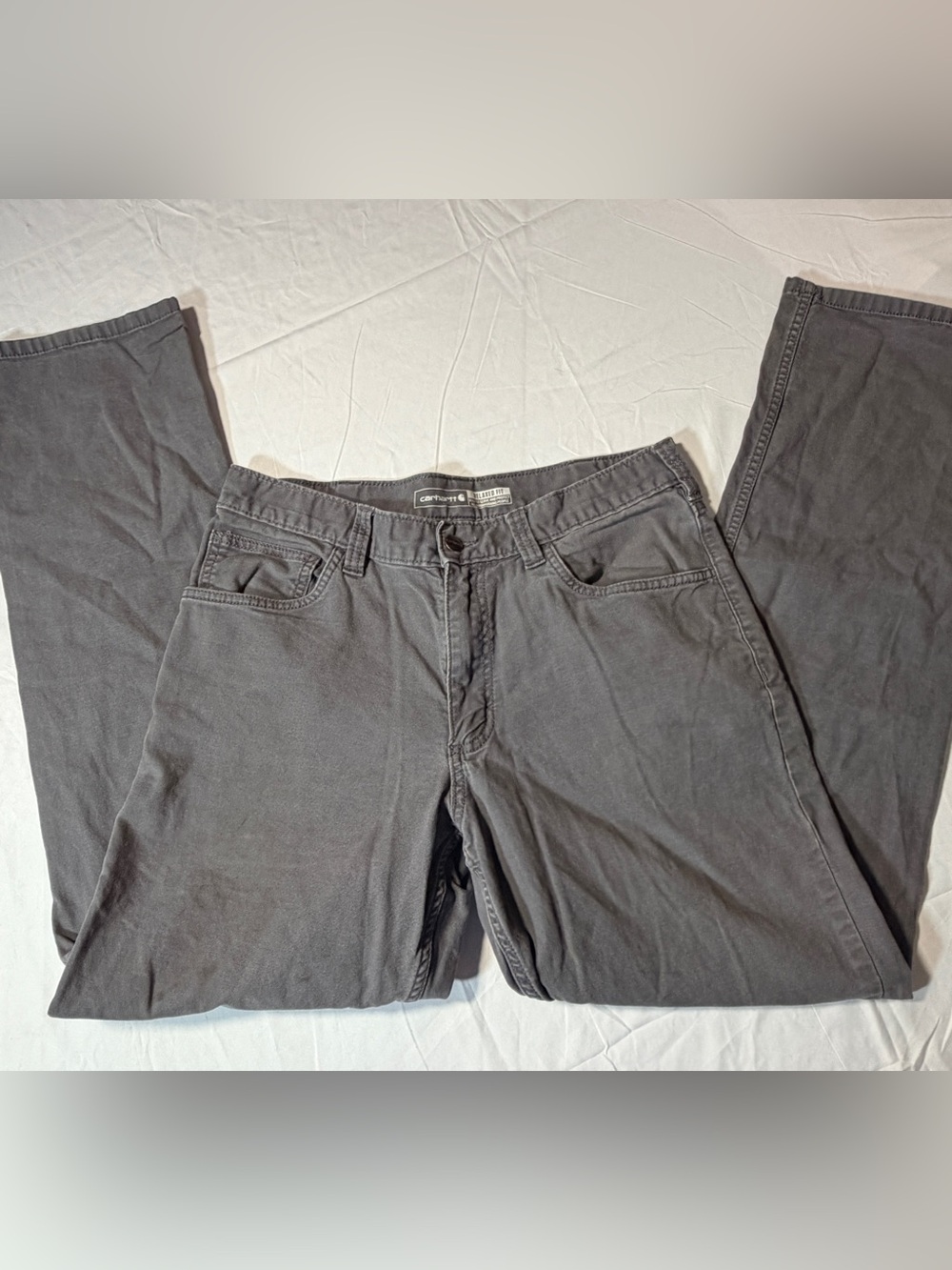 Carhartt Men's Relaxed Fit Canvas Work Pants - Gray.